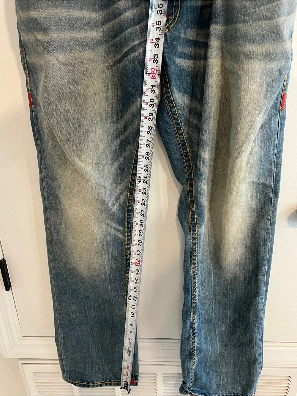 True Religion World Tour Men's Jeans Size 40X32 Blue Classic Straight Leg